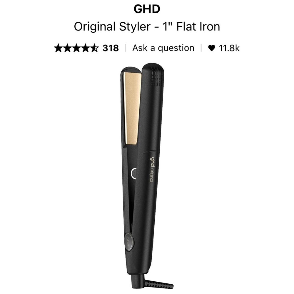 GHD Black Hair Straightener